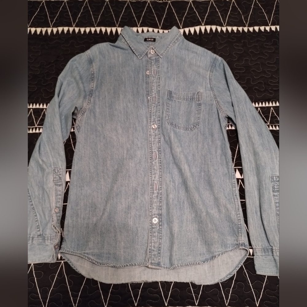 Hollister Slim Blue Denim Shirt